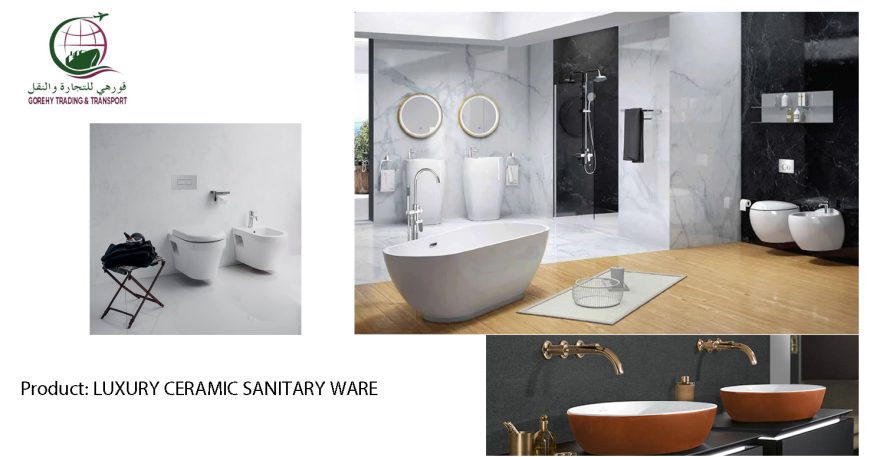 Sale of ceramic floor tiles, vitrified floor tiles, glazed ceramic wall tiles, artificial marble slabs, outdoor parking tiles, and sanitary wares