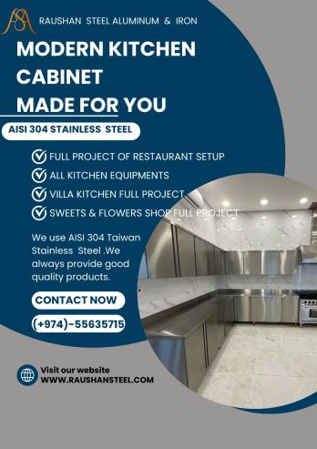 Stainless Steel Kitchen Cabinet Full project Restaurant Hotel,Villa Kitchen Sweets shop