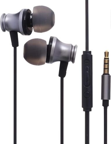 HEYU Black Wired Control Sports Earphone, 3.5 mm