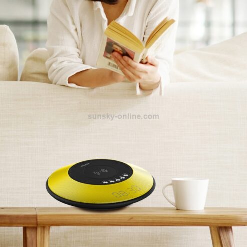 Awei Y290 5W Wireless Charger with Bluetooth Speaker – Yellow