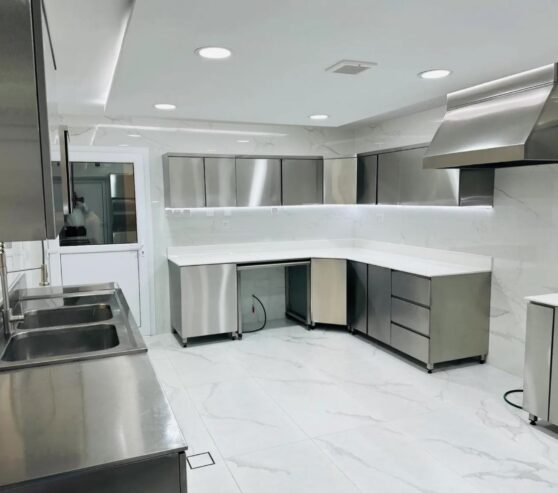 Stainless Steel Kitchen Cabinet Full project Restaurant Hotel,Villa Kitchen Sweets shop