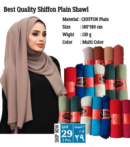 Best Quality SHIFFON Plain Shawl