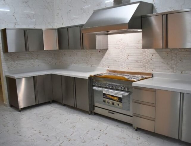 Stainless Steel Kitchen Cabinet Full project Restaurant Hotel,Villa Kitchen Sweets shop