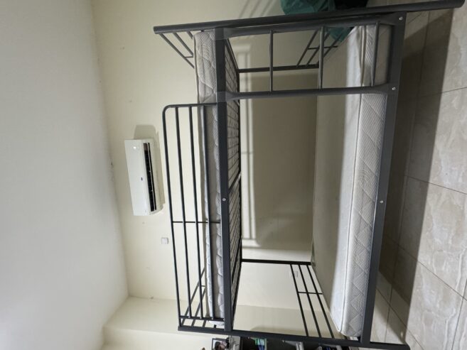 IKEA double-decker bed frame with 2 mattress