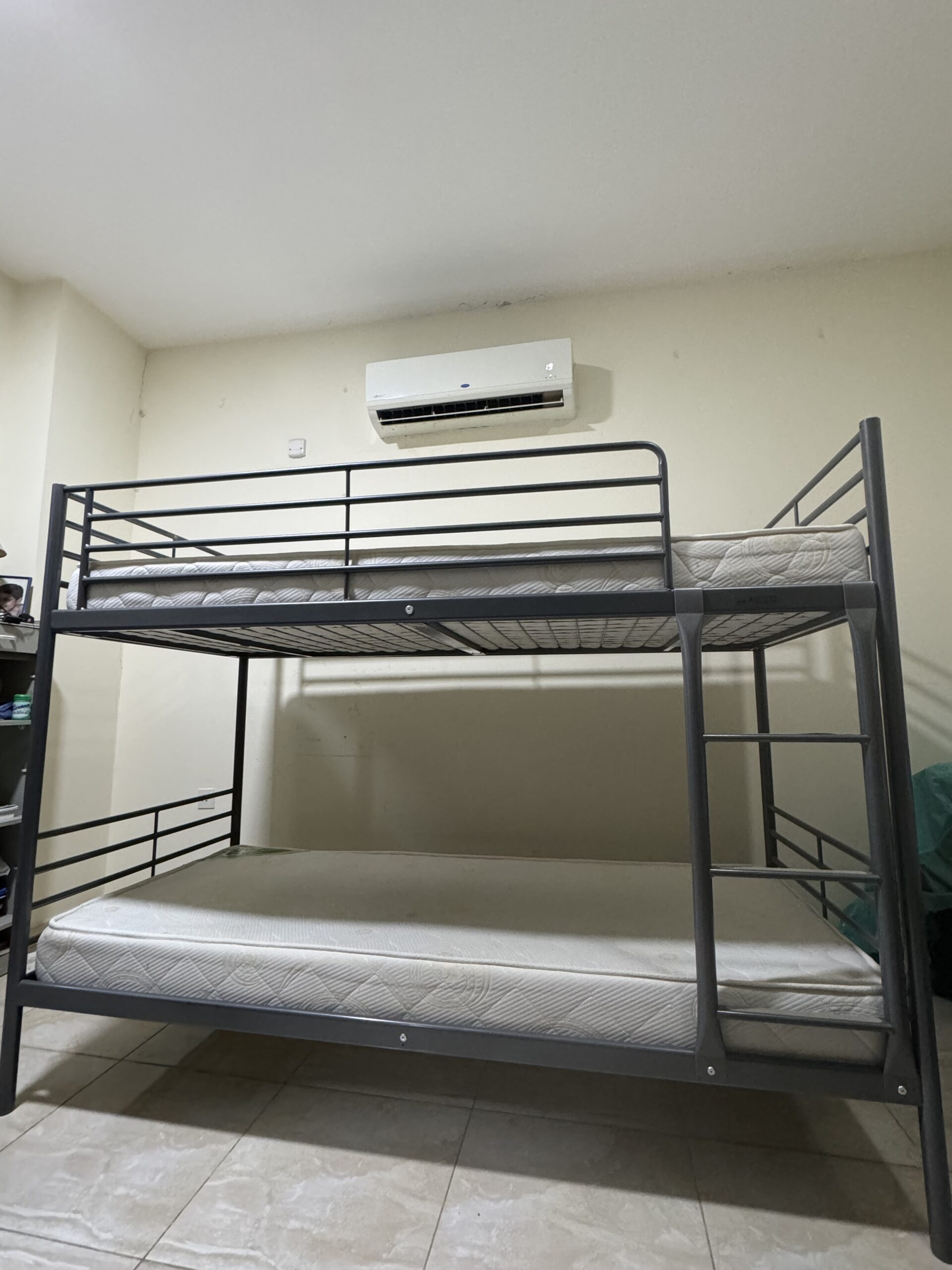 IKEA double-decker bed frame with 2 mattress