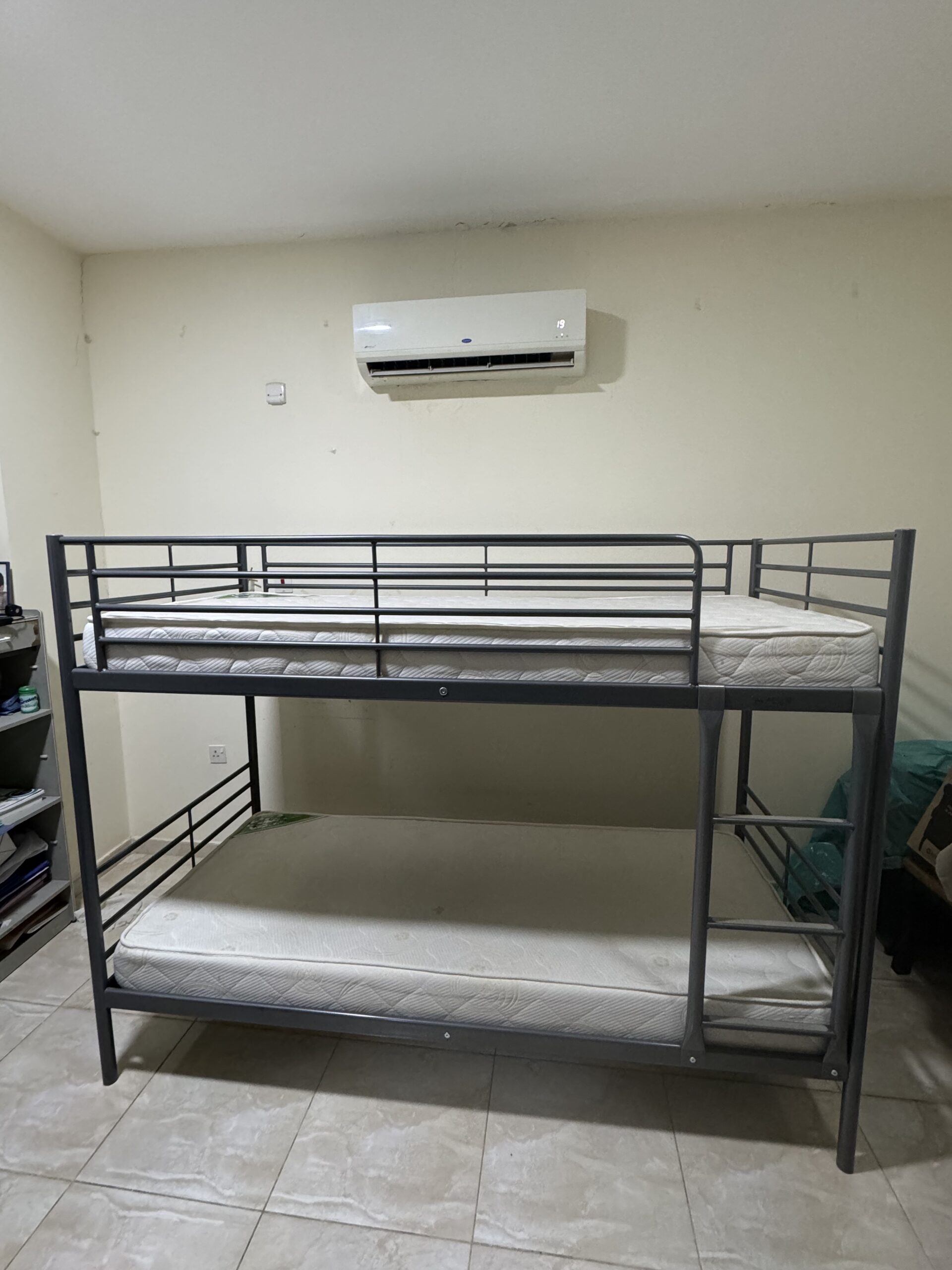 IKEA double-decker bed frame with 2 mattress