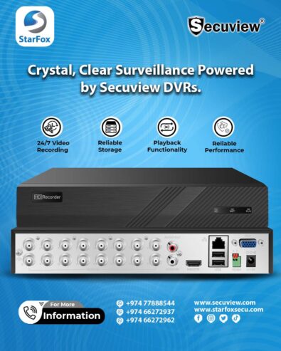 24/7 Peace of Mind with Secuview Digital Video Recorders.