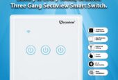 Brushed Panel Three Gang Wi-Fi Secuview Smart Switch, Control in Style.