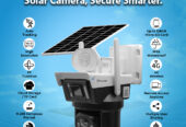 Solar Dual Lens Security Camera, No Wires, Full HD Monitoring.