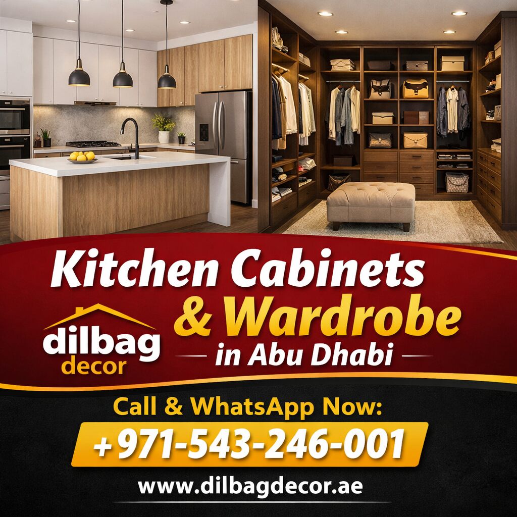 Luxury Kitchen Cabinets & Wardrobes in Abu Dhabi | Custom Designs by Dilbag Decor