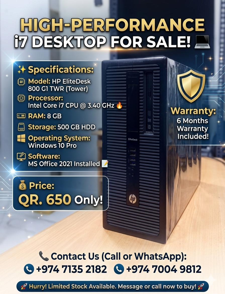 HIGH-PERFORMANCE i7 DESKTOP FOR SALE! 💻