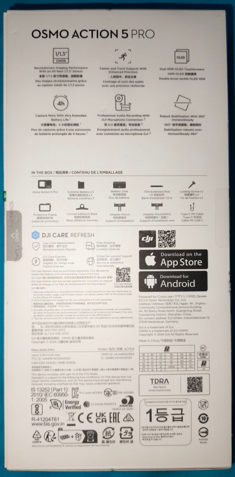 DJI Osmo Action Pro 5 with 256 GB memory card
